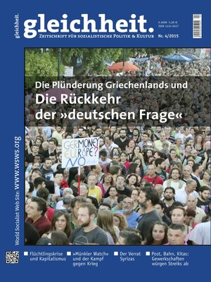 cover image of Die Plünderung Griechenlands und die Rückkehr der "deutschen Frage"